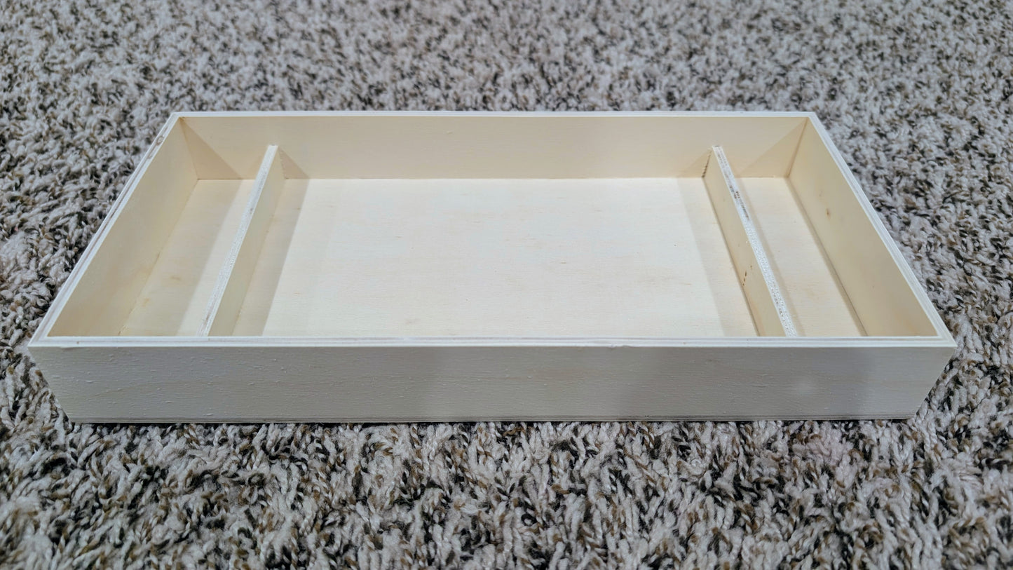 Wooden Boxes, 3 section