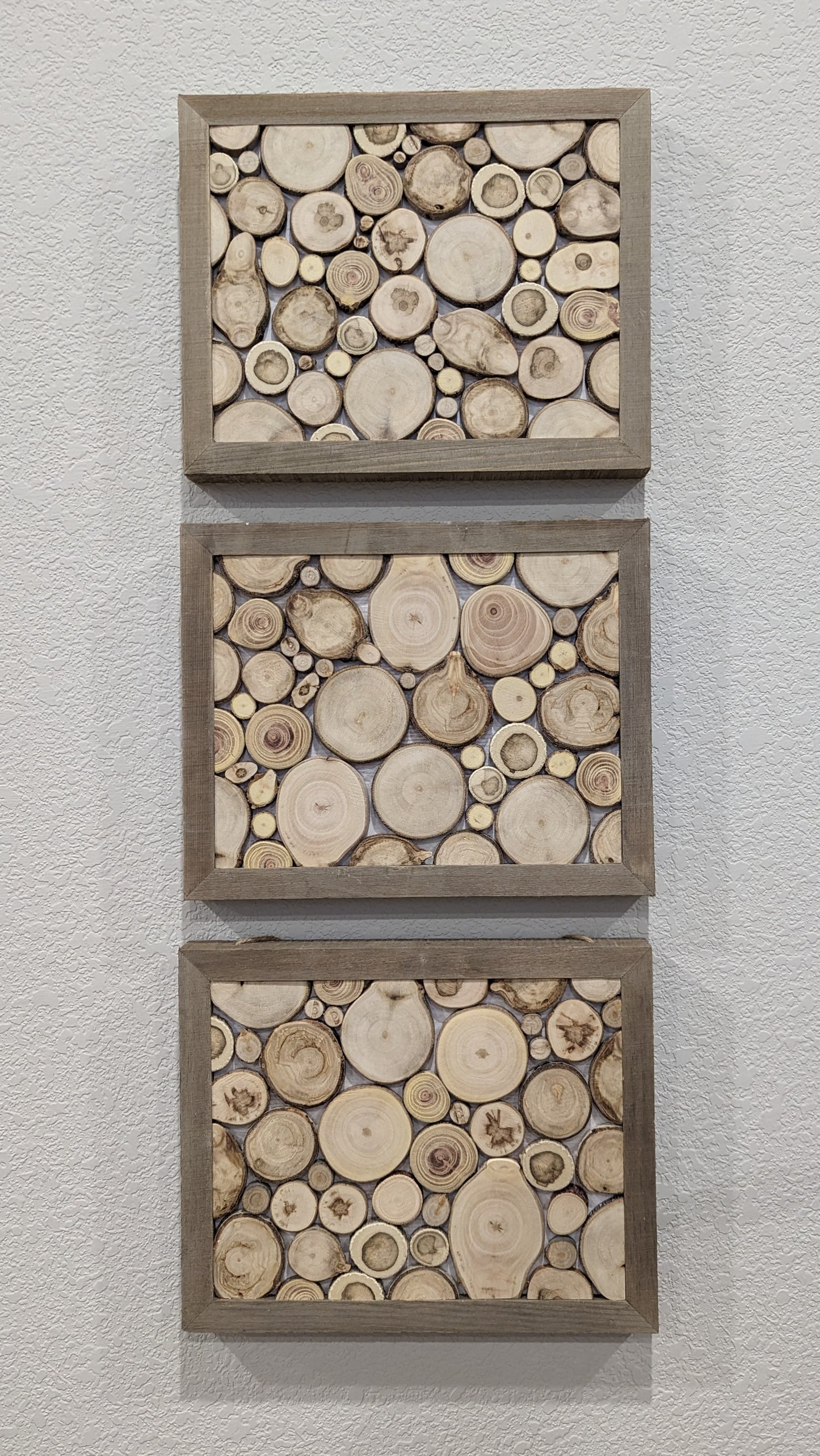 Wood Slice Artwork, Wall Hanging, Natural Wood Art