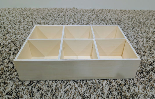 Wooden Boxes, 6 section