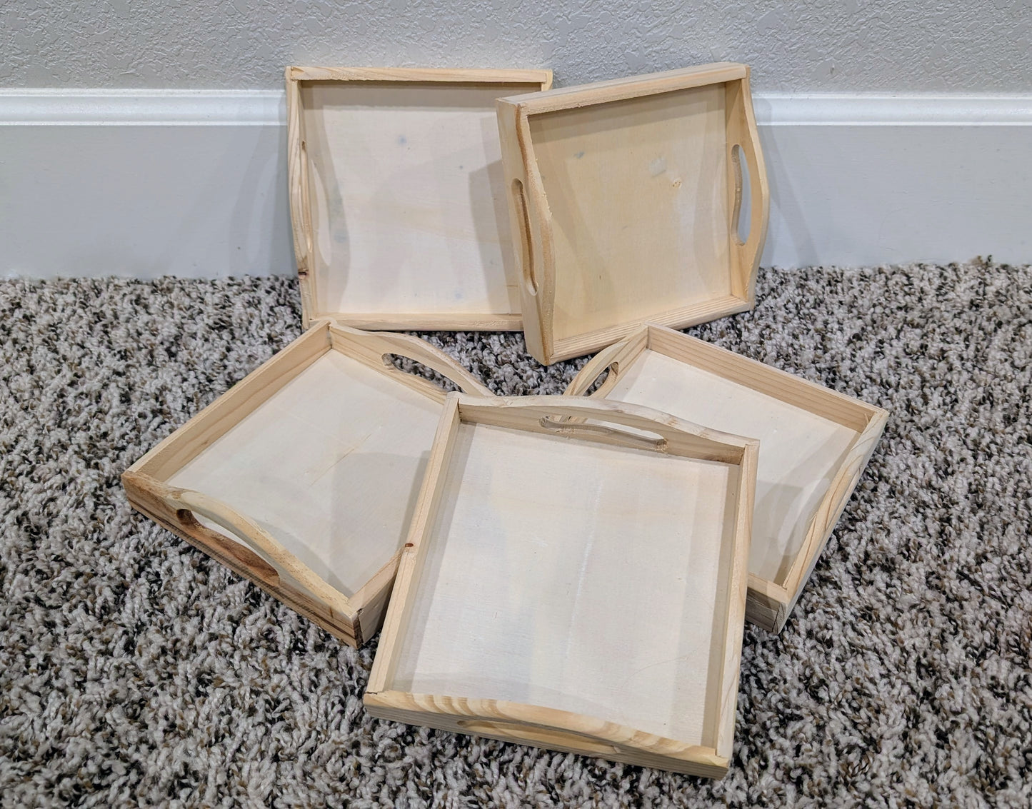 Small Square Wooden Trays