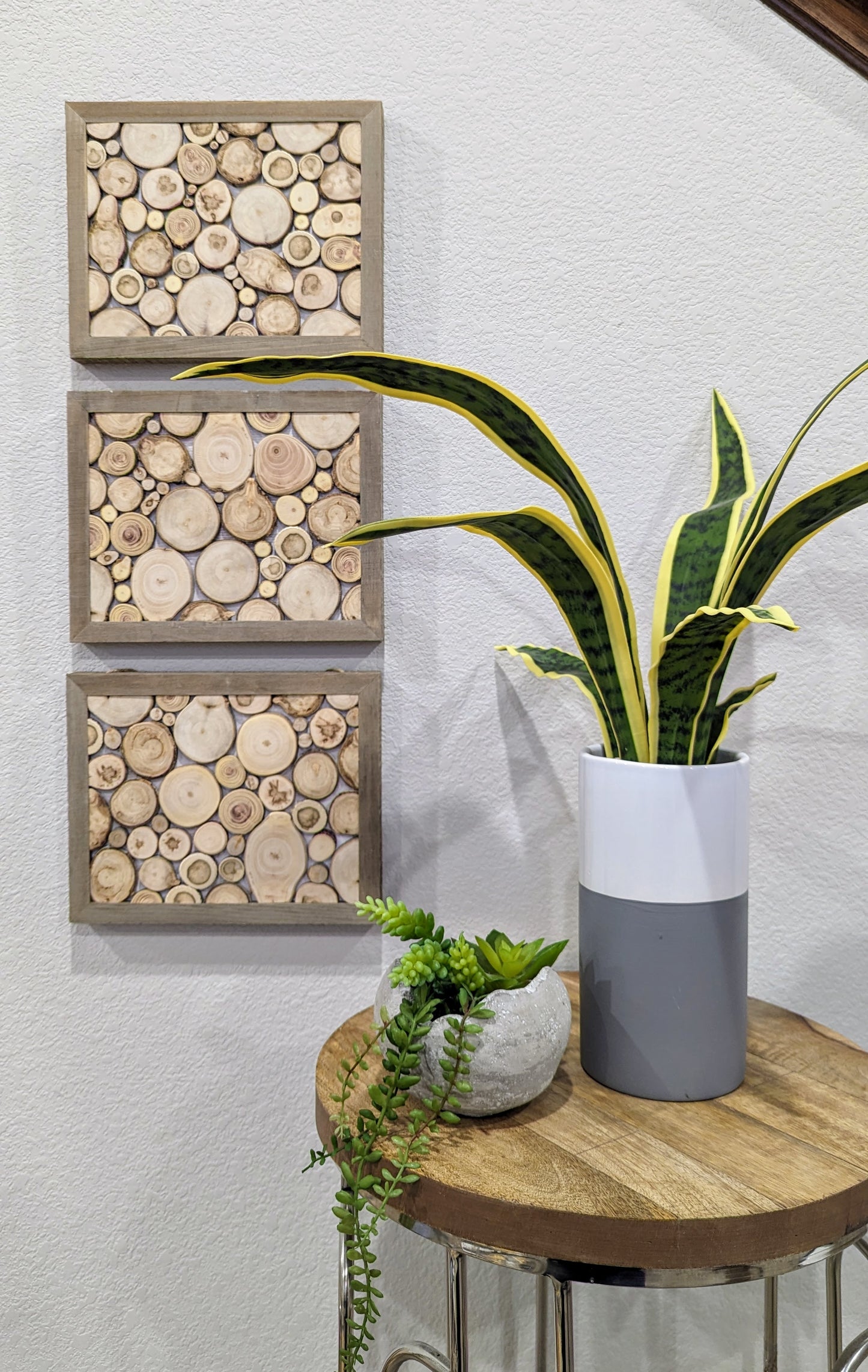 Wood Slice Artwork, Wall Hanging, Natural Wood Art