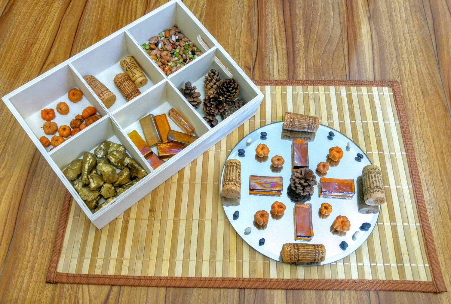 Fall Tinker Tray, Loose Parts Exploration, Mandela, Fine Motor Skills, Gift for Kids, Montessori, Reggio Emilia, Teacher Resources, Therapy