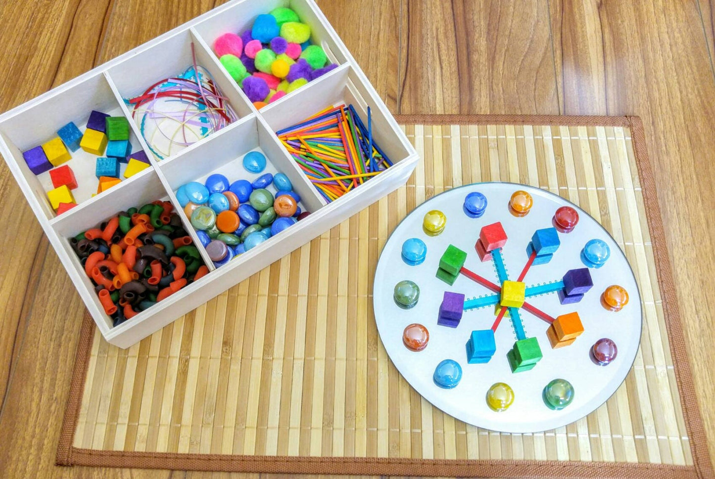 Fiesta Tinker Tray, Loose Parts Exploration, Mandela, Fine Motor Skills, Gift for Kids, Montessori, Reggio Emilia, Teacher Resource, Therapy