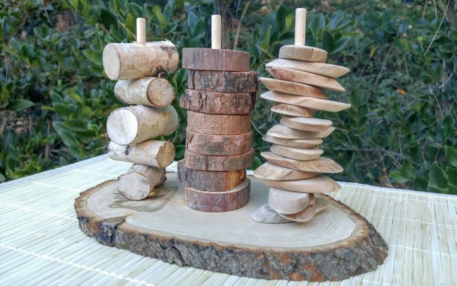 Natural Wood Sorting, Fine Motor Skills, Gift for Kids, Montessori Classroom, Reggio Emilia, Waldorf, Teacher Resources