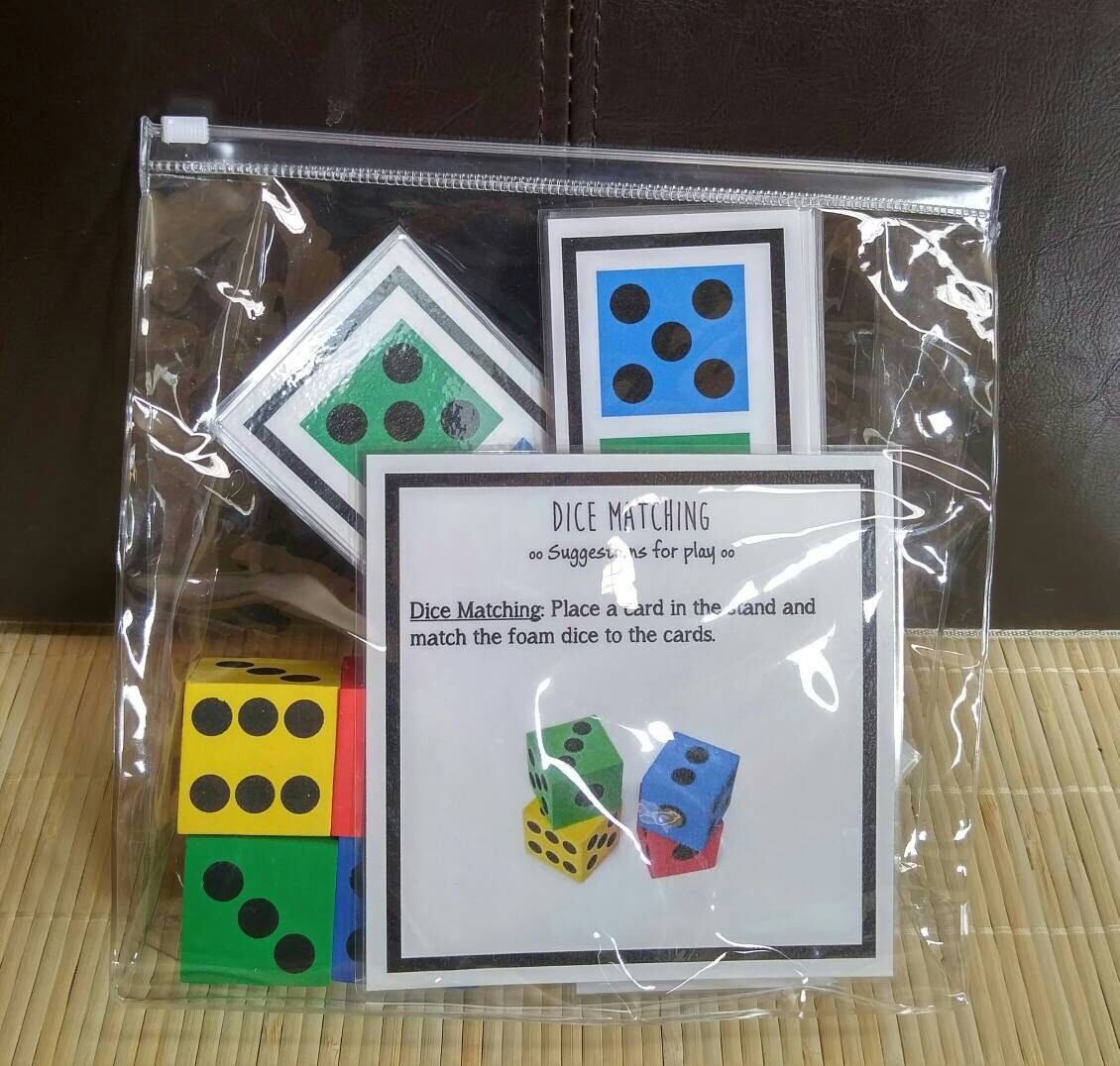 Dice busy bag, Game For Kids, Fine Motor Skills, Gift for Kids, Teacher Resources