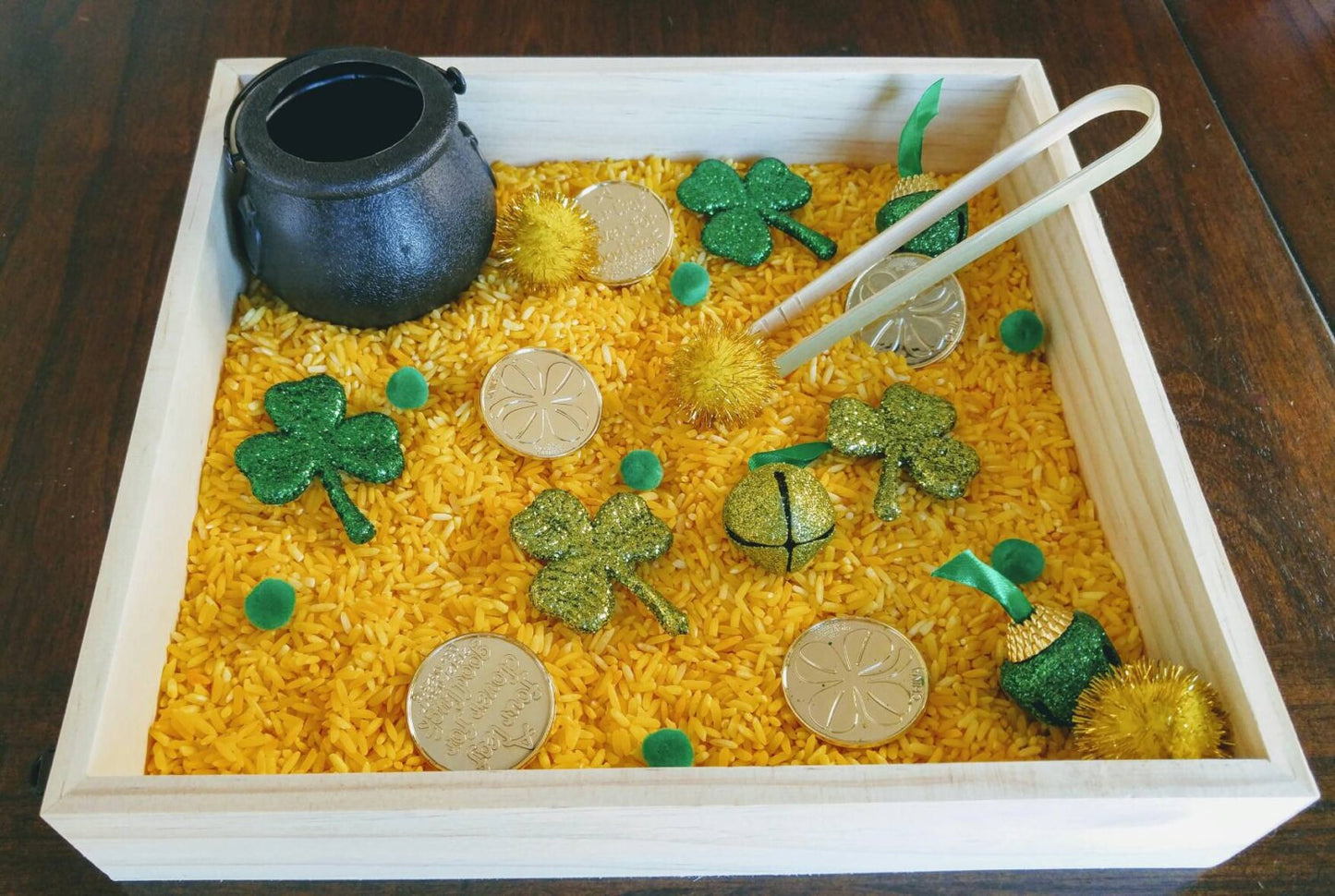 St. Patrick's Day Sensory Box, Tweezing Activity, March Theme, Fine Motor Skills, Gift for Kids, Montessori Classroom, Teacher Resources