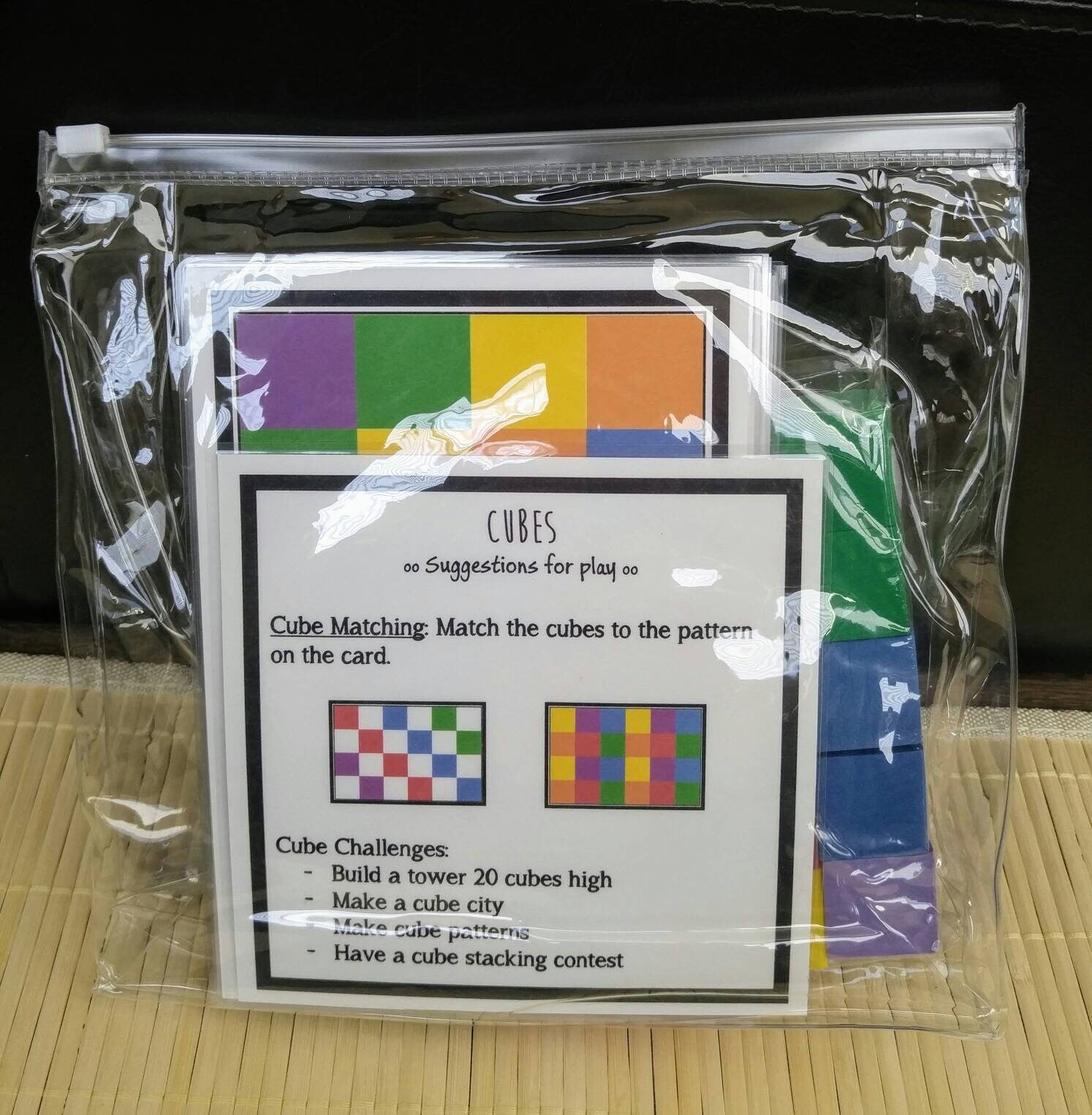 2 in 1 Cubes Busy Bag, Game For Kids, Fine Motor Skills, Gift for Kids, Teacher Resources