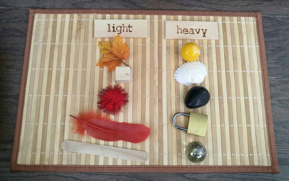 Light/Heavy Sorting Set, Montessori Object Classification, Gift for Kids, Reggio Emilia, Teacher Resources