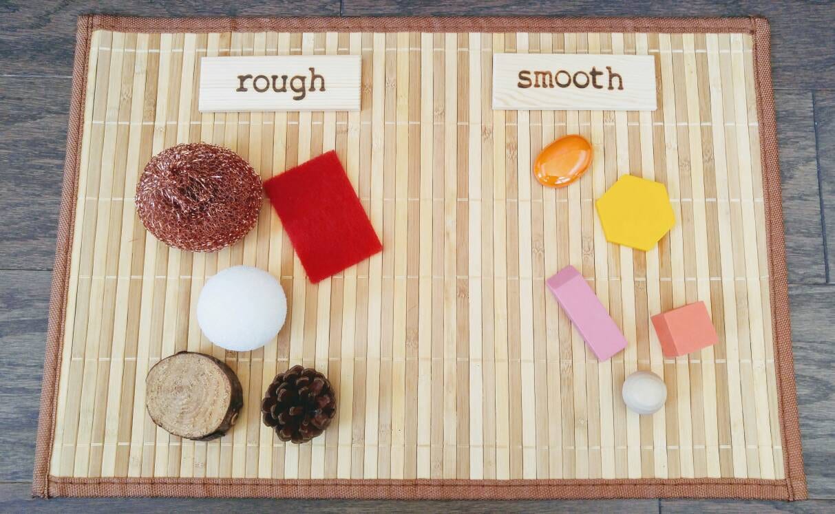 Rough/Smooth Sorting Set, Montessori Object Classification, Gift for Kids, Reggio Emilia, Teacher Resources