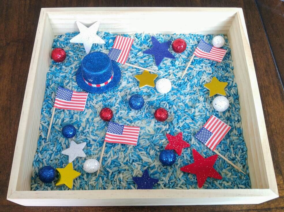 4th of July Sensory Box, July Theme, Fine Motor Skills, Gift for Kids, Montessori Classroom, Teacher Resources