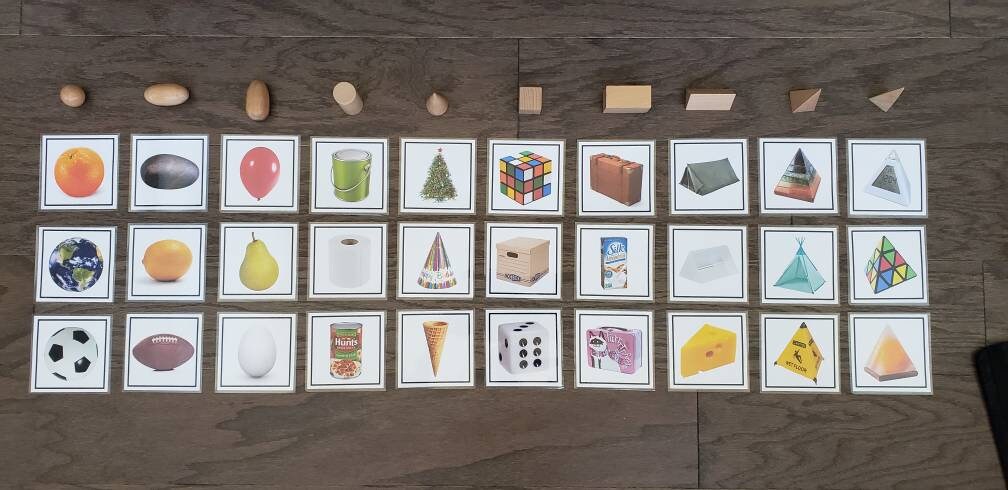 Geometric Solids Matching, Fine Motor Skills, Kids Gift, Montessori, Reggio Emilia, Waldorf