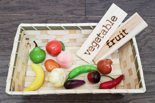 Fruit/Vegetable Sorting Set, Montessori Object Classification, Gift for Kids, Reggio Emilia, Teacher Resources