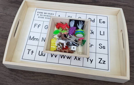 Letter Objects Matching, Beginning Sounds Recognition, Kids Gift, Montessori Classeoom, Reggio Emilia, Waldorf, Teacher Resources