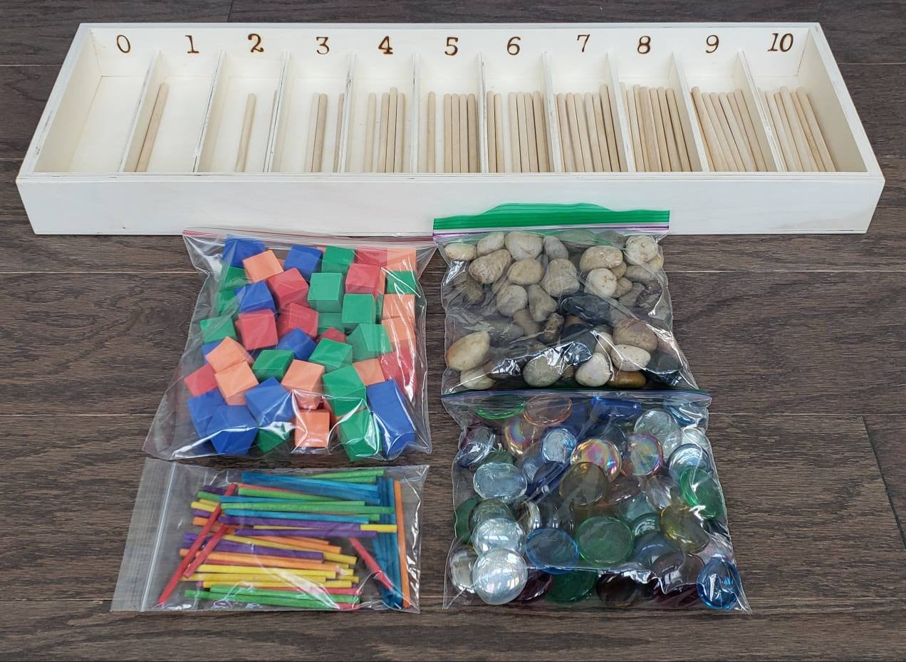 Spindle Box, 0-10 Sorting Set, Math Activity, Fine Motor Skills, Kids Gift, Montessori Classroom, Reggio Emilia, Waldorf, Teacher Resources