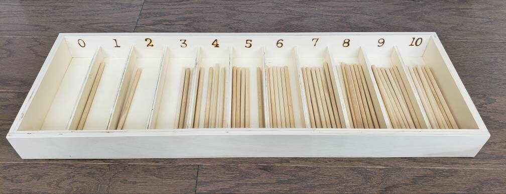 Spindle Box, 0-10 Sorting Set, Math Activity, Fine Motor Skills, Kids Gift, Montessori Classroom, Reggio Emilia, Waldorf, Teacher Resources