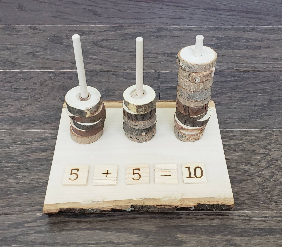 Wood Math Machine Wooden Math Set 1-10, Addition & Subtraction, Fine Motor, Gift for Kid ...