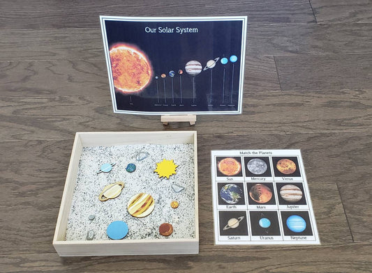 Solar System Activity Set, Planet Matching, Space Theme, Fine Motor Skills, Gift for Kids, Montessori Classroom, Teacher Resources