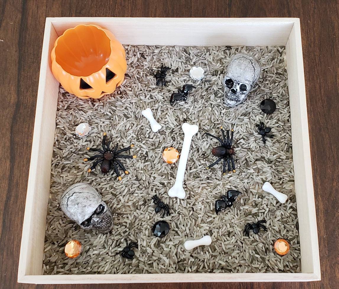 Halloween Sensory Box, Tweezing Activity, Fine Motor Skills, Gift for Kids, Montessori, Classroom Activity, Teacher Resources