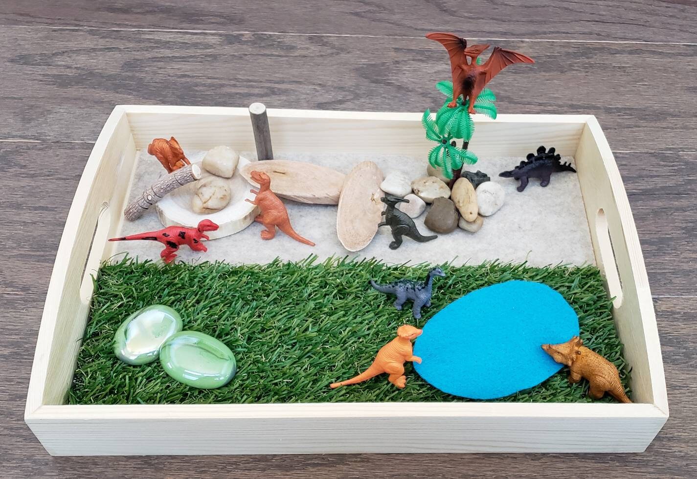 Dinosaur Sensory Activity Set, 3 Activities in 1, Fine Motor Skills, Kids Gift, Montessori, Reggio Emilia, Waldorf