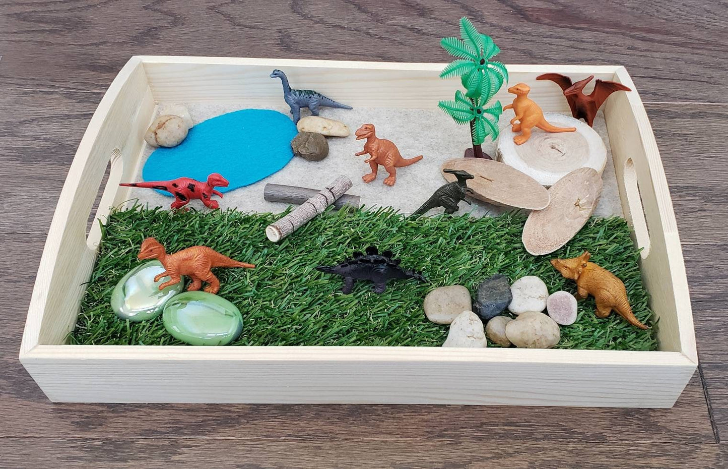 Dinosaur Sensory Activity Set, 3 Activities in 1, Fine Motor Skills, Kids Gift, Montessori, Reggio Emilia, Waldorf