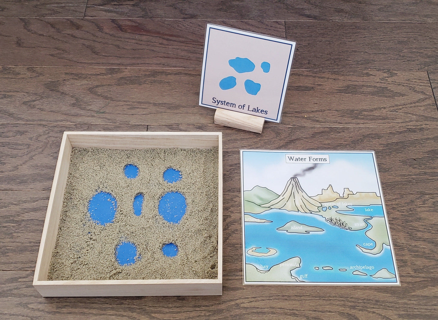 Land & Water Form Activity Set, Object Matching, Gift for Kids, Cultural/Geography/Science Montessori, Classroom Activity, Teacher Resources