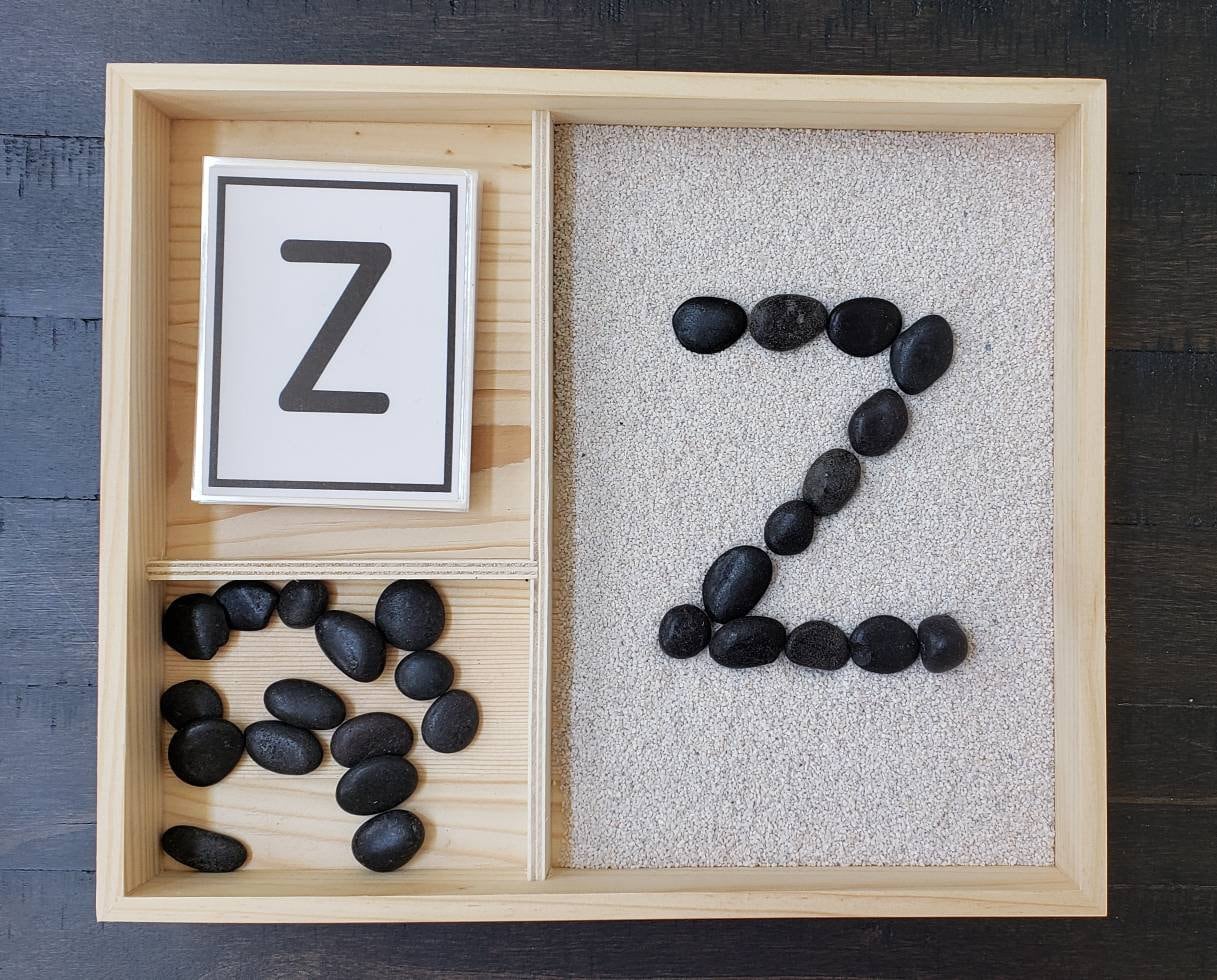 Letter/Number Sand Tray, Fine Motor Skills, Gift for Kids, Montessori Classroom, Reggio Emilia, Teacher Resources