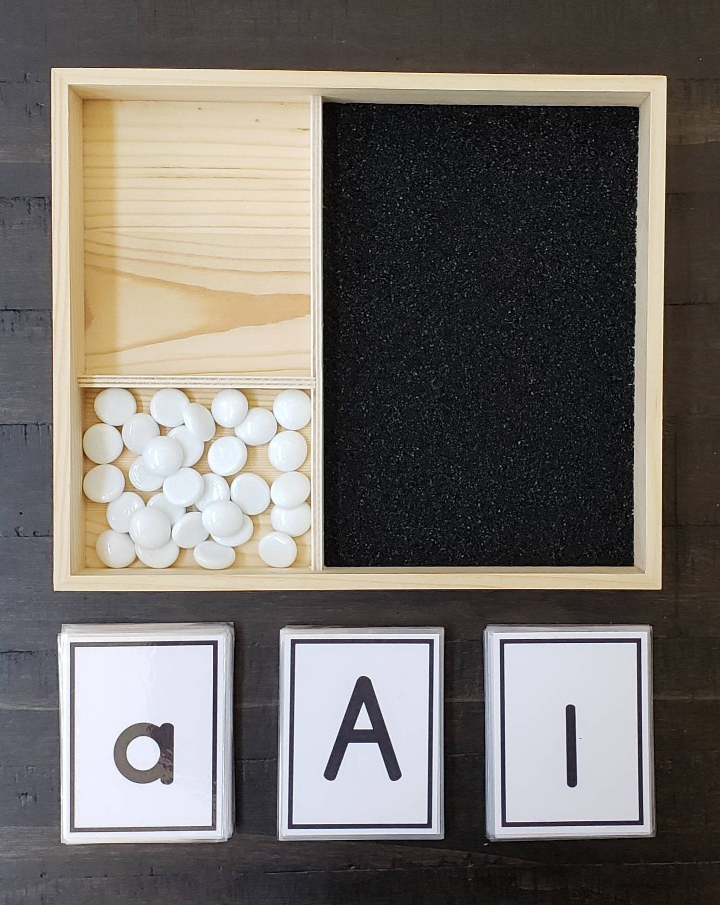 Letter/Number Sand Tray, Fine Motor Skills, Gift for Kids, Montessori Classroom, Reggio Emilia, Teacher Resources