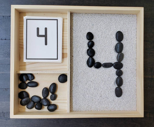 Letter/Number Sand Tray, Fine Motor Skills, Gift for Kids, Montessori Classroom, Reggio Emilia, Teacher Resources