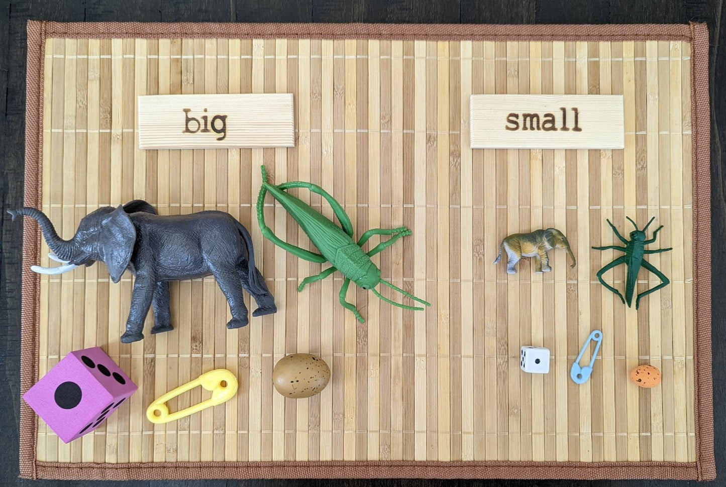 Big/Small Sorting Set, Montessori Object Classification, Gift for Kids, Reggio Emilia, Teacher Resources