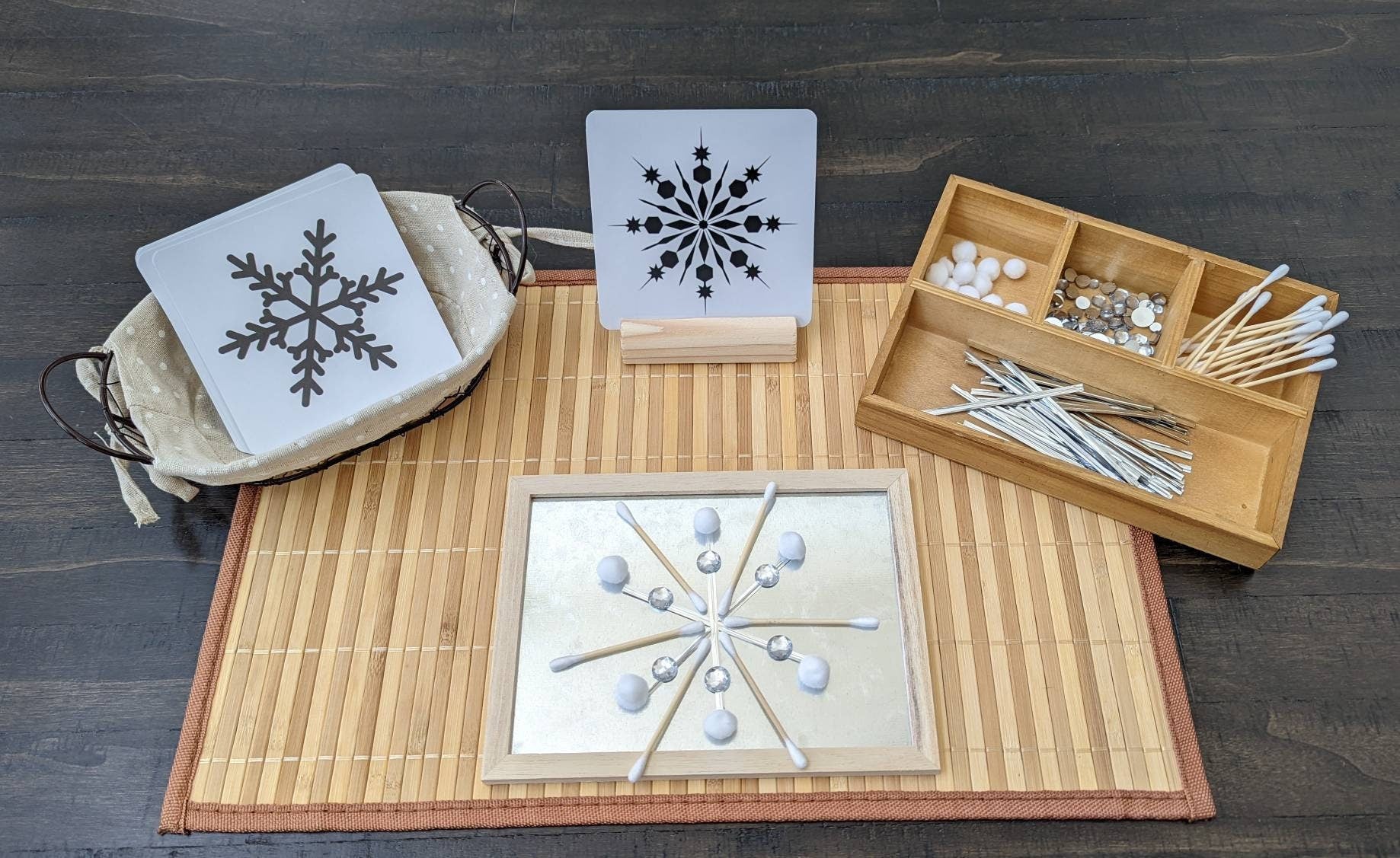 Loose Parts Snowflake Exploration, Build a Snowflake, Fine Motor Skills, Gift for Kids, Montessori, Reggio Emilia, Teacher Resources