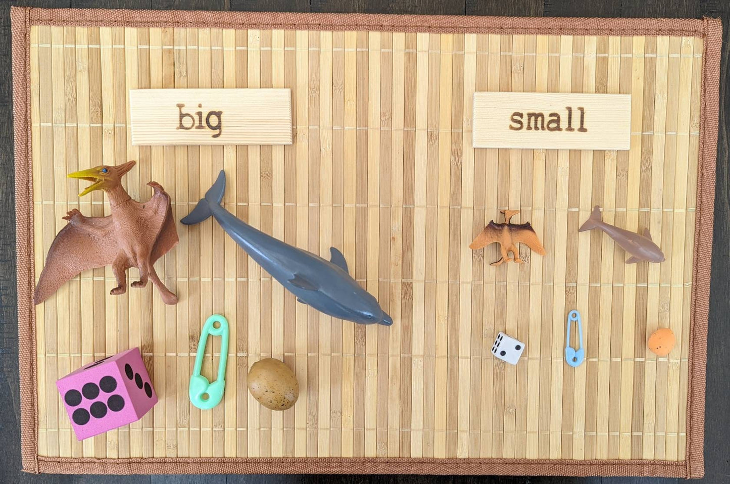 Big/Small Sorting Set, Montessori Object Classification, Gift for Kids, Reggio Emilia, Teacher Resources