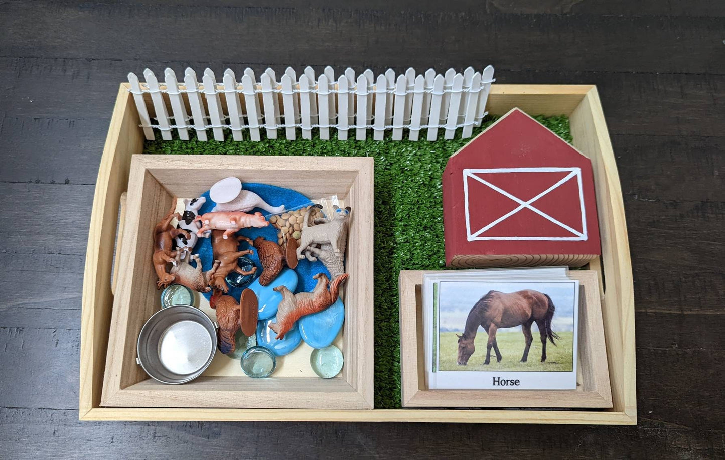 Farm Activity Kit, 3 Activities in 1, Farm Sensory Tray, Fine Motor Skills, Kids Gift, Montessori, Reggio Emilia, Waldorf, Teacher Resources