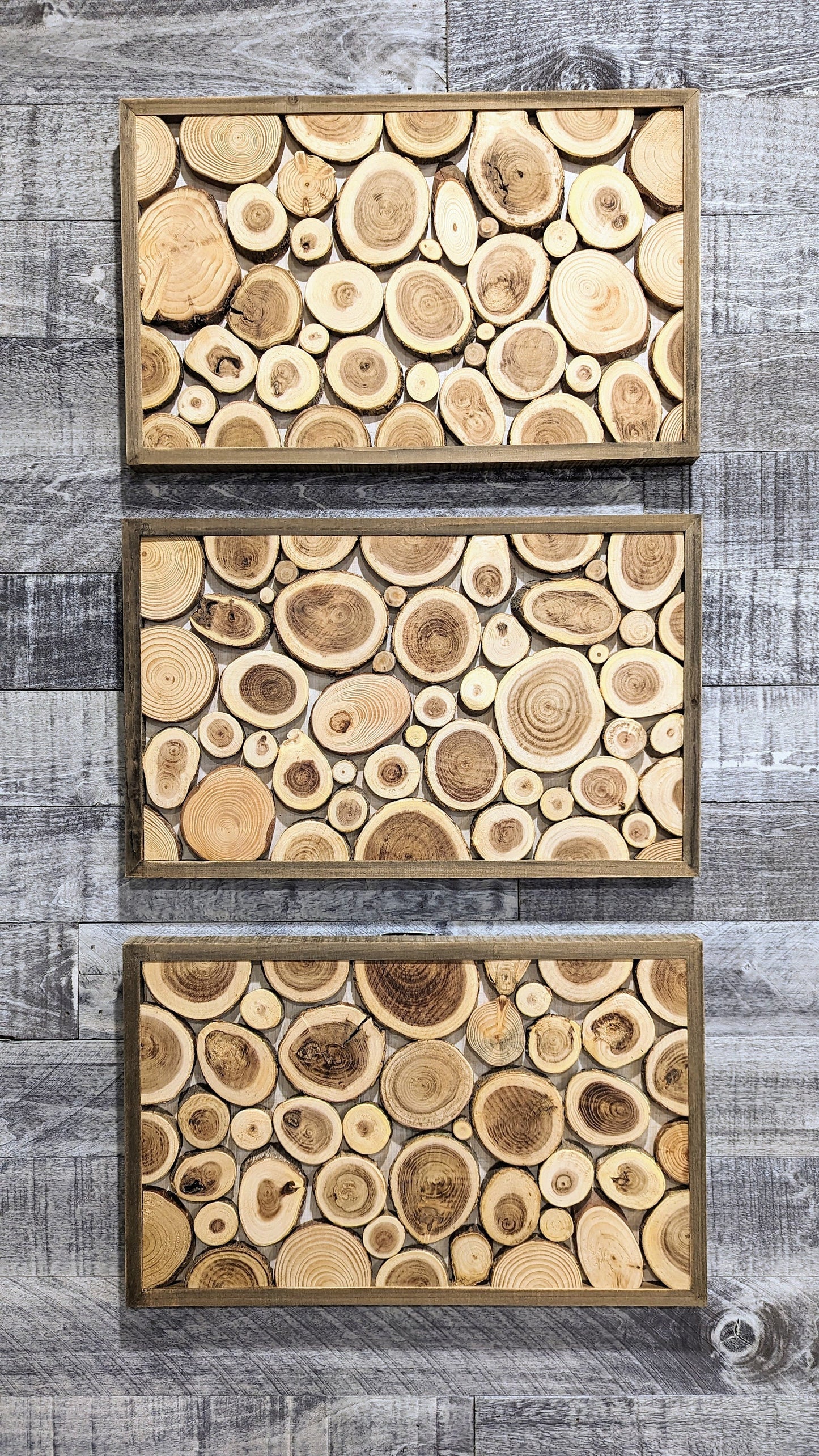 Wood Slice Artwork, Wall Hanging, Natural Wood Ar